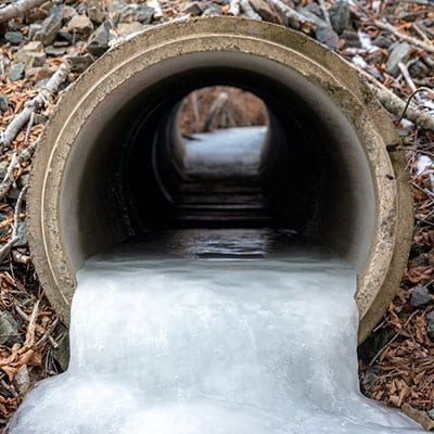 frozen-drainage